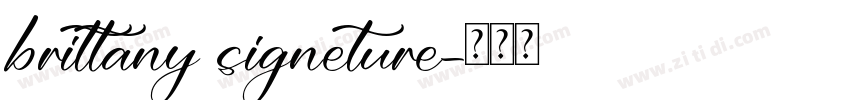brittany signeture字体转换